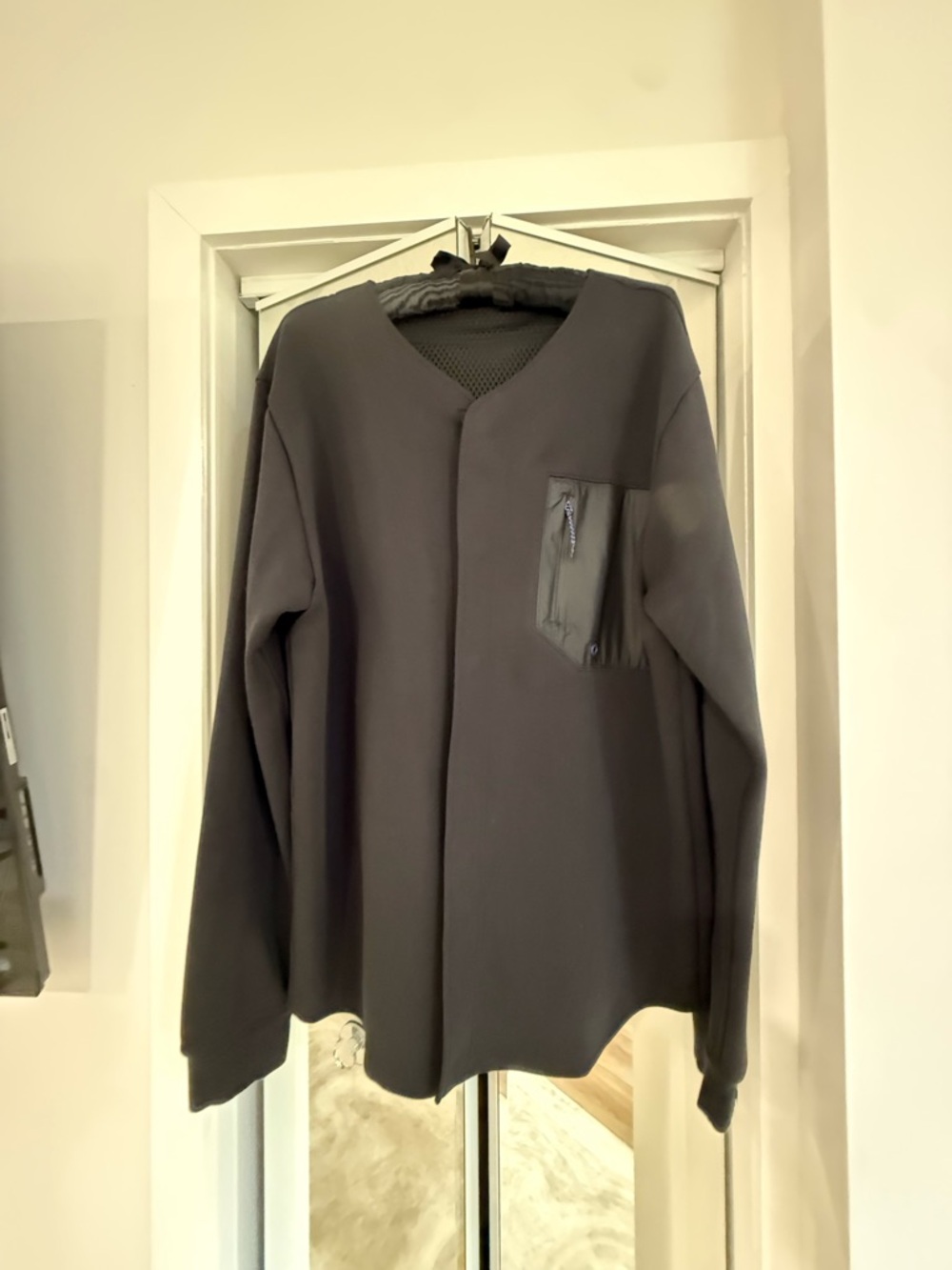 adidas Black Long-Sleeve Logo Cuff Top